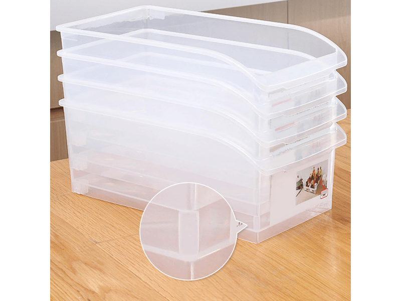  Bac de rangement en plastique transparent, tiroir de réfrigérateur, accès facile, grande capacité, conteneur de rangement polyvalent coulissant pour l  - Conforama C