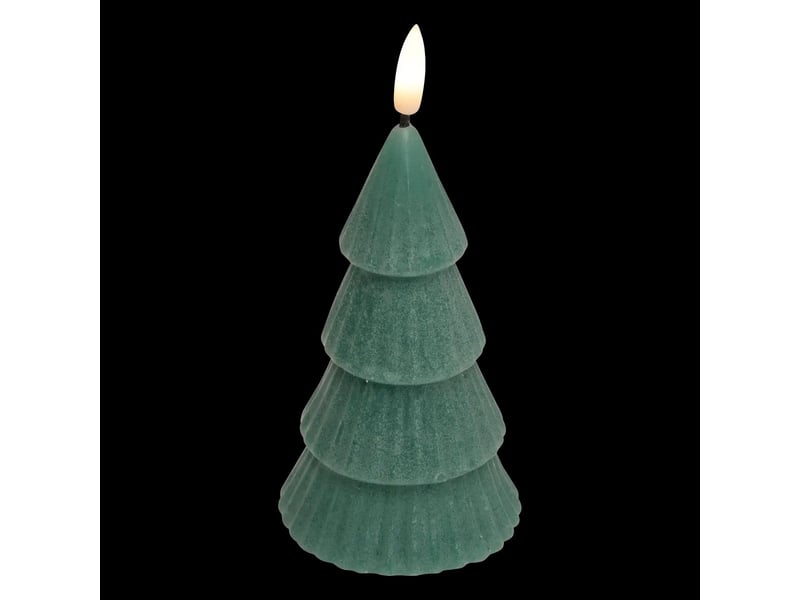  Bougie led de noël sapin 15cm vert  - Conforama D