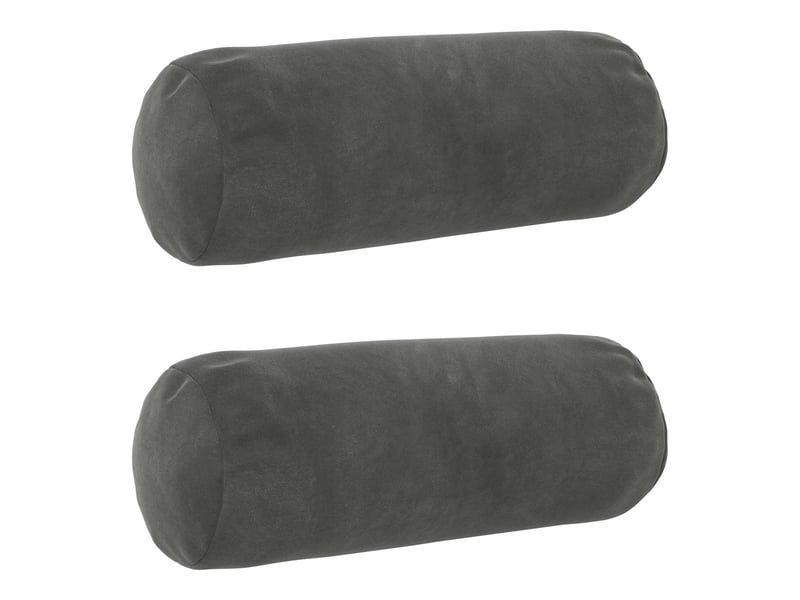  Lot de 2 coussins avec oreiller, coussins décoratifs heerlen gris foncé velours cf50503  - Conforama A