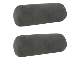 Lot de 2 coussins avec oreiller, coussins décoratifs heerlen gris foncé velours cf50503