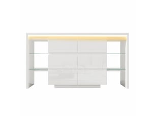 Buffet 6 tiroir(s) AVELIO - 155 cm coloris blanc