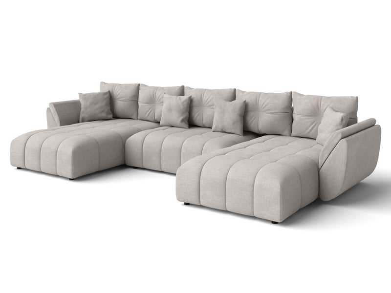  Canapé panoramique en u antalya 382 cm beige convertible Antalya-U - Conforama A