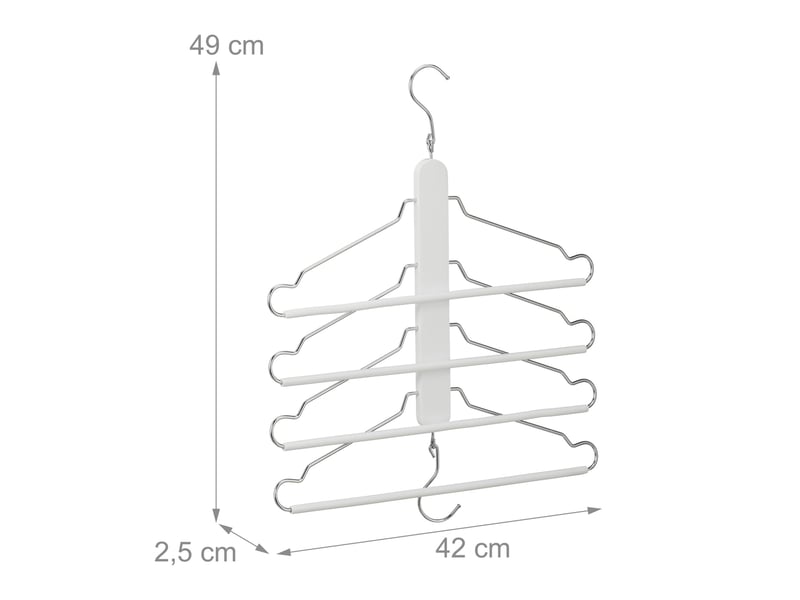  Cintre multiple gain de place pour vêtements penderie 49 x 42 x 2,5 cm style moderne en bois blanc 13_0009041  - Conforama B