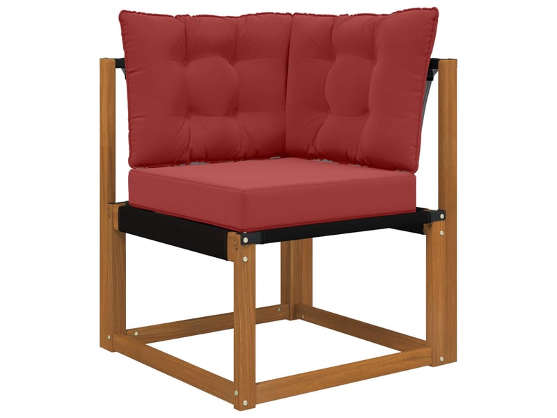  Coussin de canapé d'extérieur, coussin de chaise polyester bordeaux 50,5 x 50,5 cm cf54044  - Conforama C