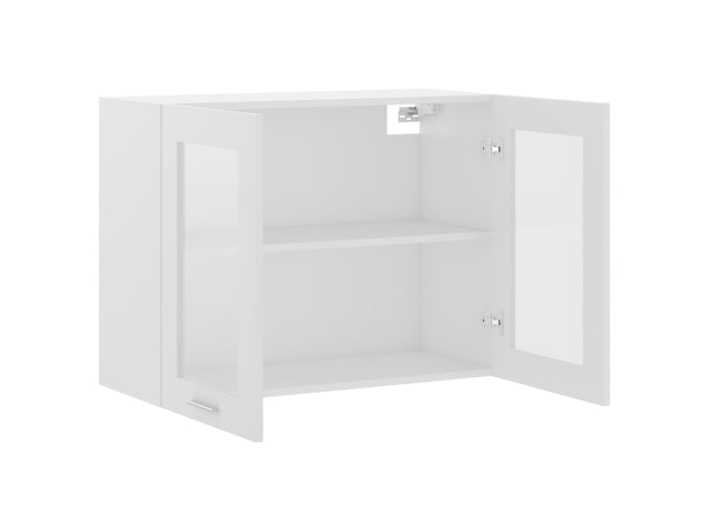  Vitrine suspendue lyon blanc 80 x 31 x 60 cm bois d'ingénierie  - Conforama E