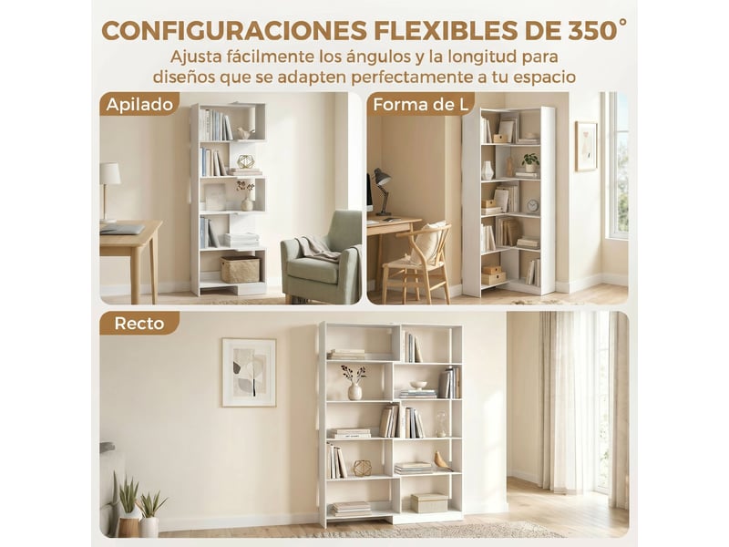 Support extensible à 5 niveaux, rotation à 350°, également réglable et convertible en format l recta ou compact. Dimensions : 111,5 x 23,8 x 163,7 cm. - Conforama D