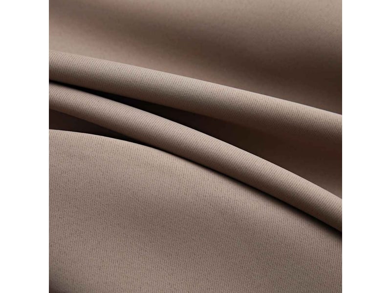  Lot de 2 rideaux occultants, rideaux black-out avec anneaux en métal taupe 140x175 cm cf44850  - Conforama D