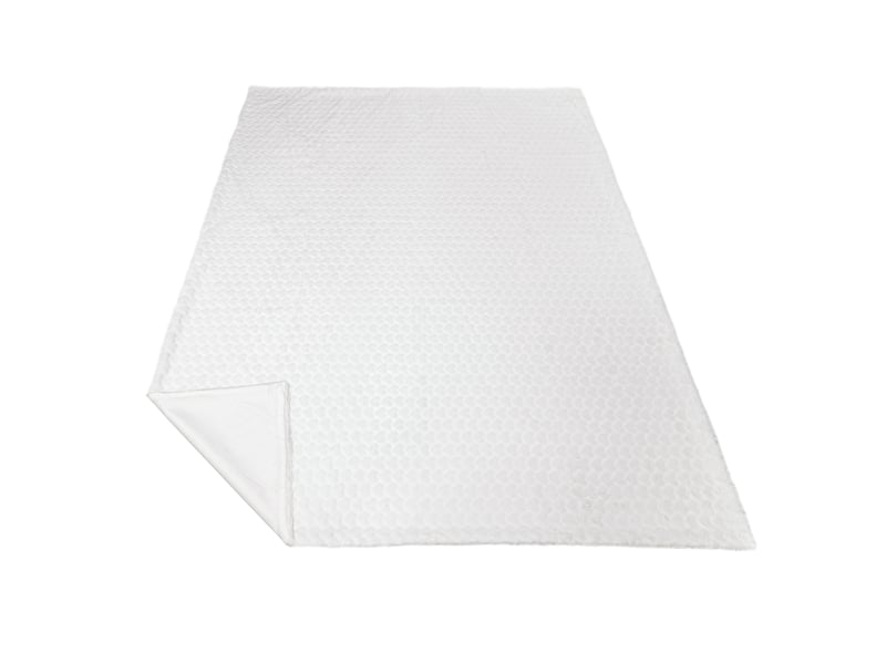 Plaid 130X170CM blanc ALMA - Conforama F