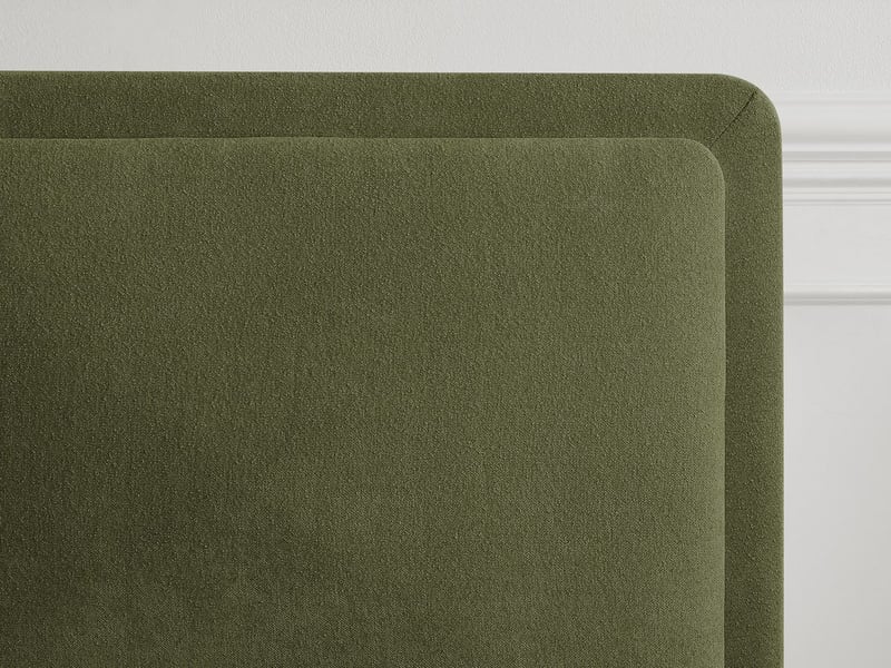 Bobochic lit mara tissu texturé avec lattes massives vert 180x200 MARA - Conforama D