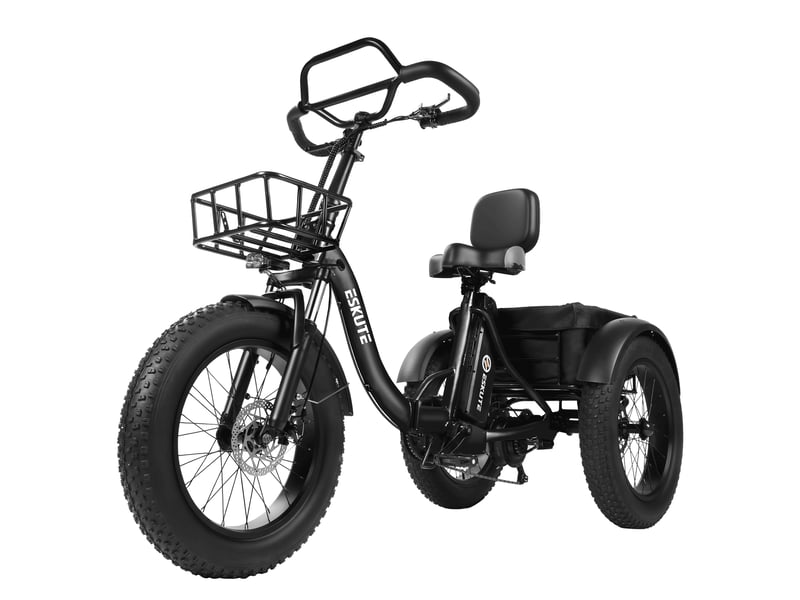  Tricycle électrique 20 eskute t302pro, 48v 250w 20.8ah, confort ergonomique, noir  - Conforama D