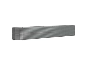 Jardinière - lit surélevé de jardin acier galvanisé 440x80x68 cm gris