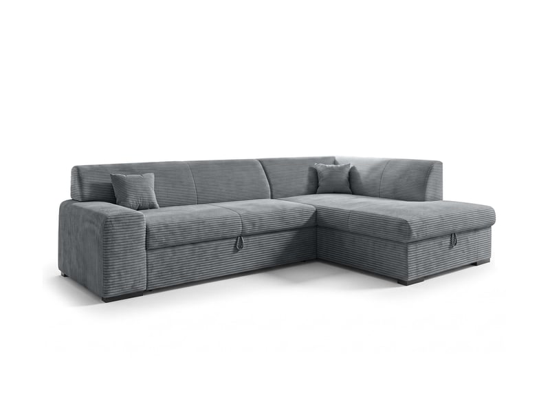 Canapé d'angle convertible lucera 260 cm avec coffre – gris Lucera - Conforama A