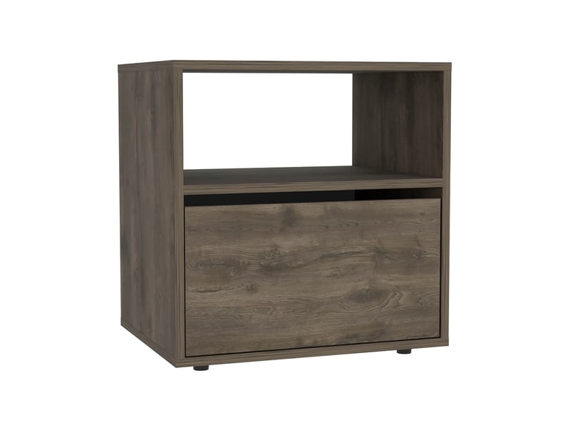  Table de chevet galanto de 50 cm avec 1 porte, chêne foncé  - Conforama A