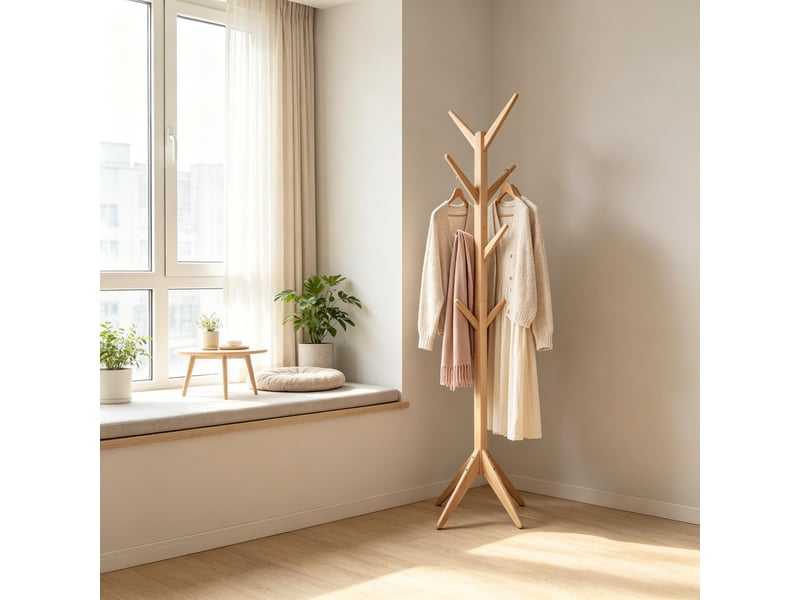  Porte-manteau design moderne en bois, porte-manteau pour salon  - Conforama B