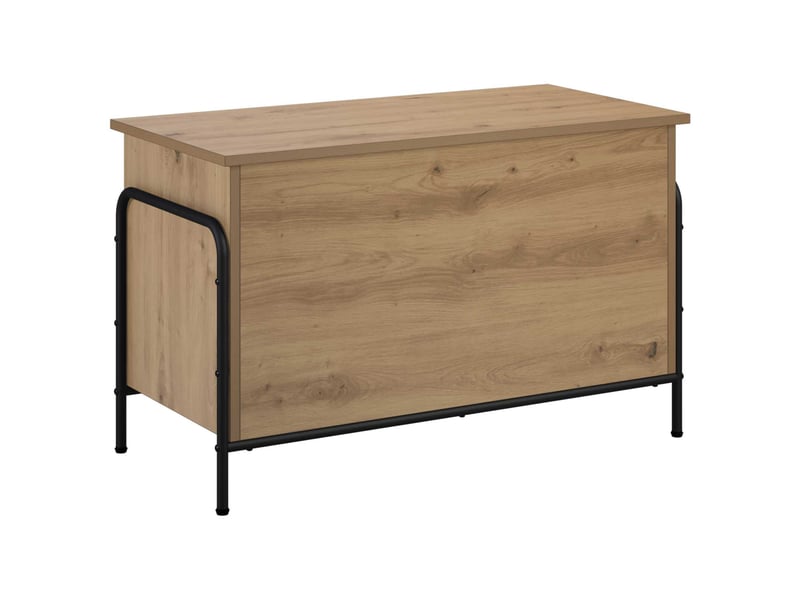  Boîte de rangement, coffre de rangement chêne artisanal 80x40x49,5 cm shl12256  - Conforama A