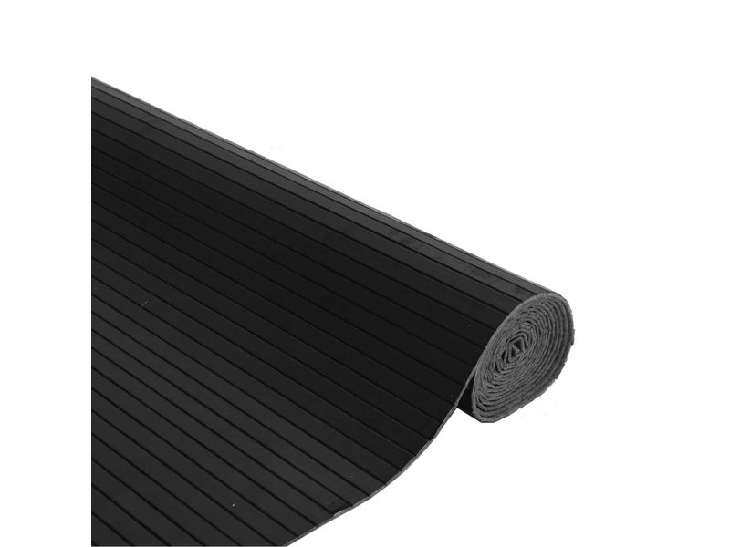  Tapis rectangulaire noir 80x300 cm bambou - comfortxl 376780 - Conforama D