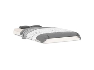 Lit simple 90x190 cm coloris blanc