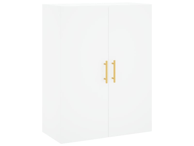  Buffet haut - bahut - meuble de rangement blanc 69,5x34x180 cm bois d'ingénierie  - Conforama E