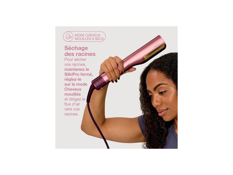  Lisseur seche cheveux 2 en 1 silkipro ht401eupk rose 1000w avec 3 embouts silki smooth AADEZ11705 - Conforama D