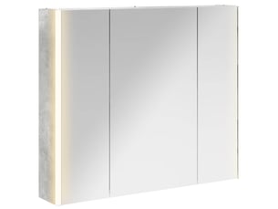 Armoire miroir de salle de bain, cabinet de salle de bain gris béton 83,5 x 15,5 x 70 cm cf65166