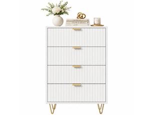 Commode 4 tiroir(s) coloris blanc largeur 60 cm