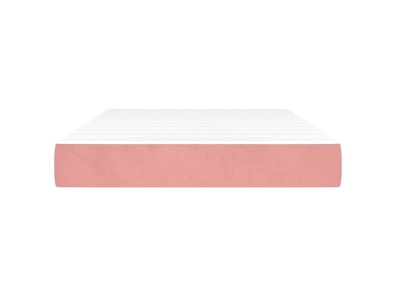 Matelas de lit à ressorts ensachés fermeté moyenne rose 120x200x20 cm velours - Conforama C