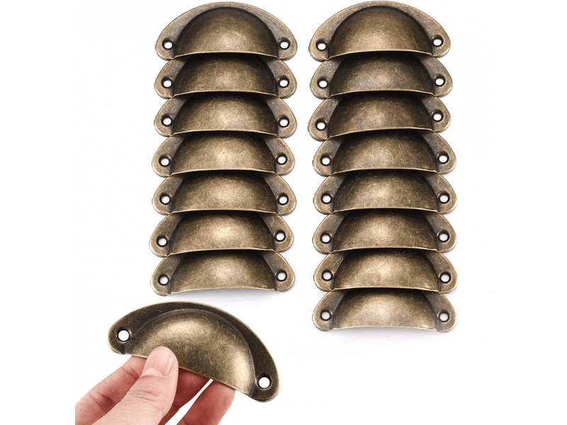  16 poignées coquille, poignées de tiroir vintage, poignées et boutons pour portes d'armoires de cuisine rétro  - Conforama B
