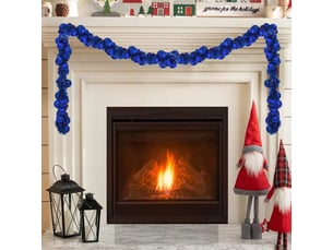 Guirlande de boules de noël led bleu 186 cm polystyrène