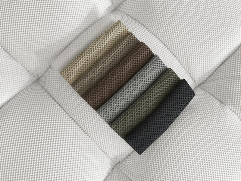  Bobochic canapé droit fixe 3 places cloud tissu mesh avec pouf blanc CLOUD - Conforama C