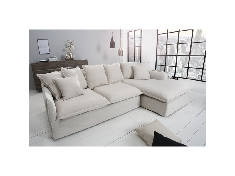  Canapé d'angle kalia – blanc – 4 places – angle à droite – contemporain  - Conforama B