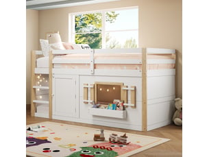 Lit superposé 90x200 cm <strong>COVREO </strong>  <strong></strong> coloris blanc