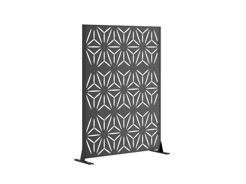  Paravent extérieur autoportant en métal, noir, 183 x 116 cm, écran d’intimité IKSETERA TRADING LTD - Conforama A