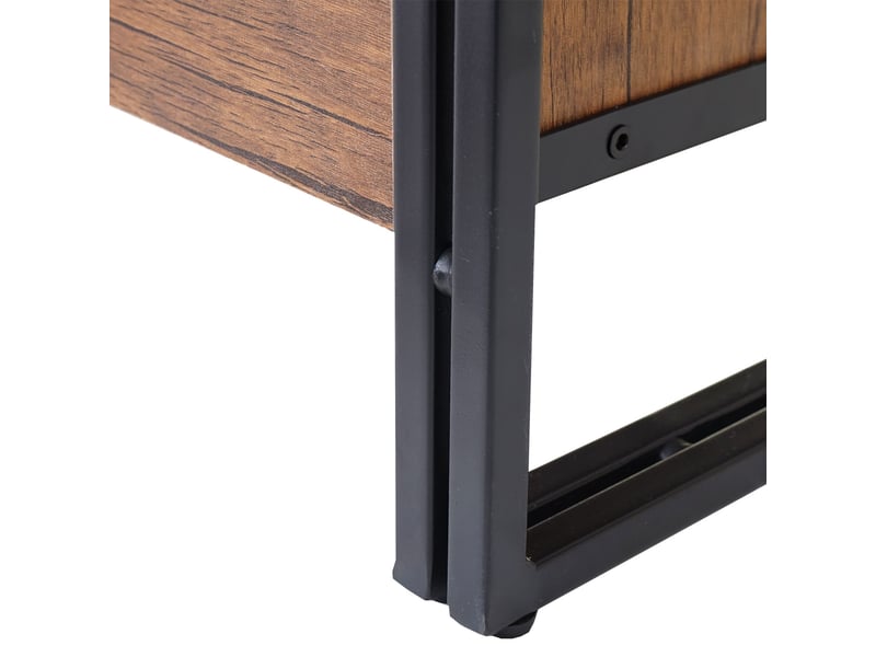 Buffet hwc-a27, commode bahut armoire 80x160x40cm structure 3d - chêne sauvage - Conforama E