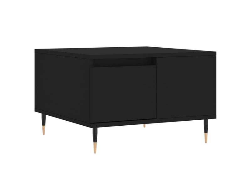  Table basse | table de salon noir 55x55x36,5 cm bois d'ingénierie shl5297  - Conforama A