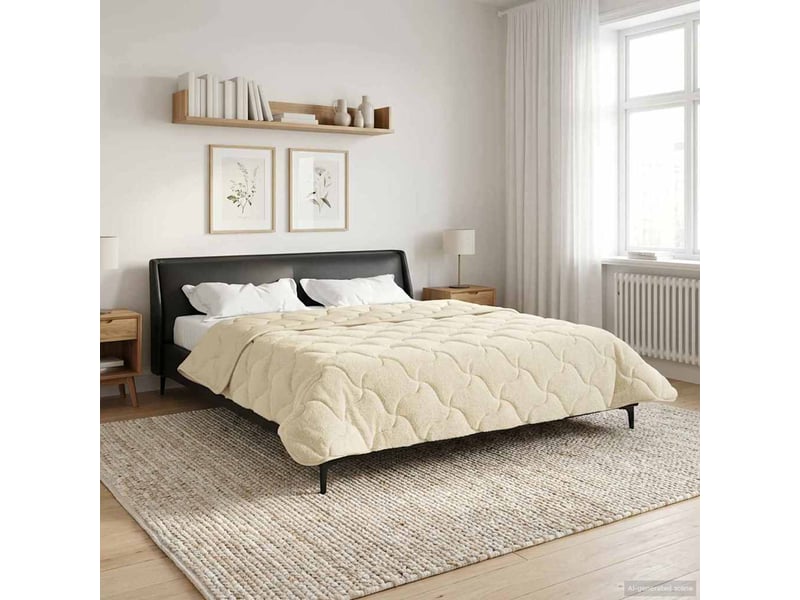  Duvet d'hiver - couette 220 x 240 cm hiver - couette crème respirant  - Conforama D