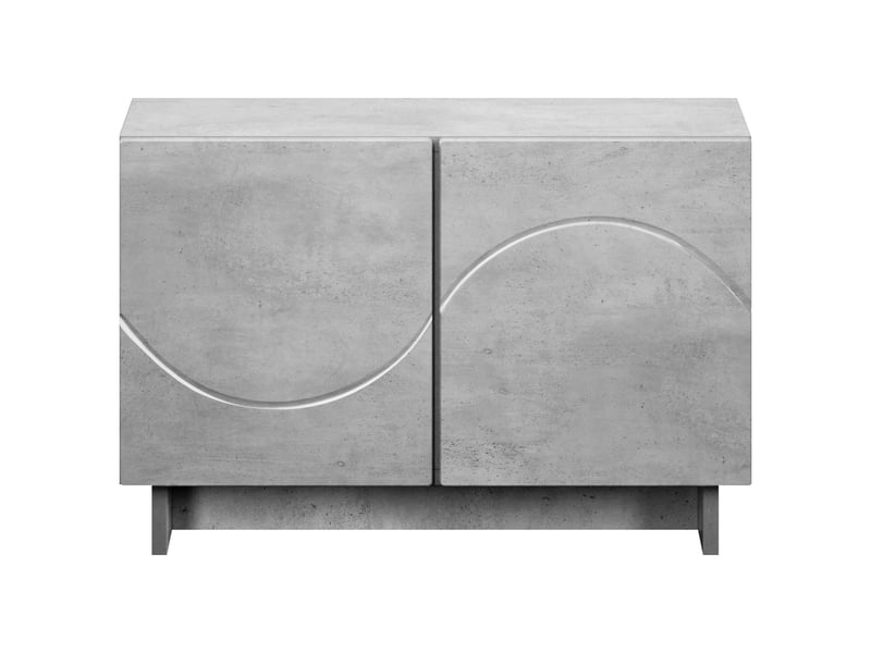  Meuble tv moderne, banc tv 60x34.5x40 cm gris béton bois d'ingénierie shl7232  - Conforama D