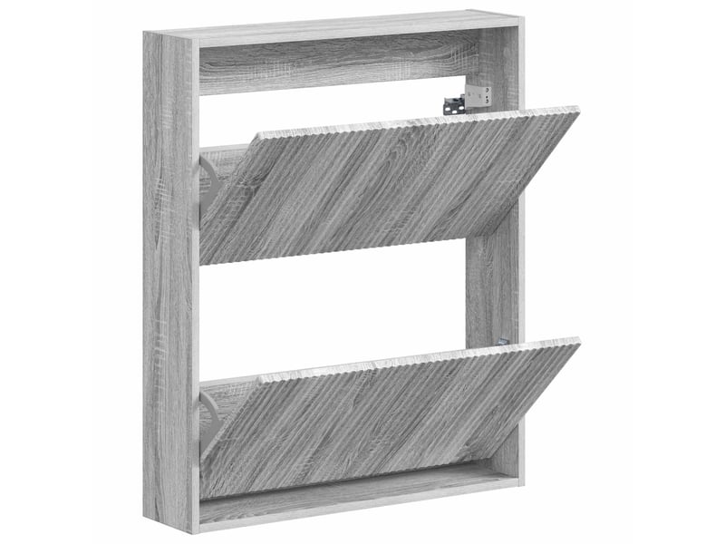 Meuble à chaussures mural, armoire à chaussures arnhem 71x17x86 cm sonoma gris  - Conforama C