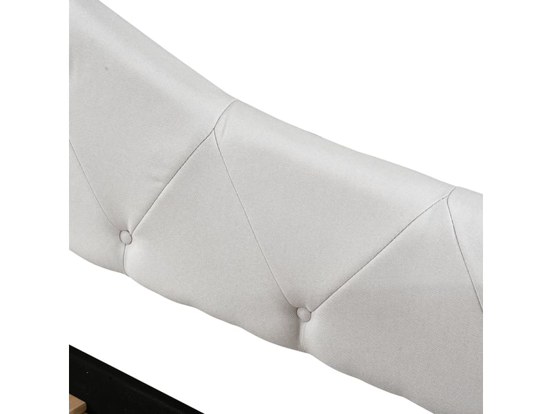  Lit banquette 90x200 avec lit gigogne 90x190, canapé lit simple en lin, beige  - Conforama E