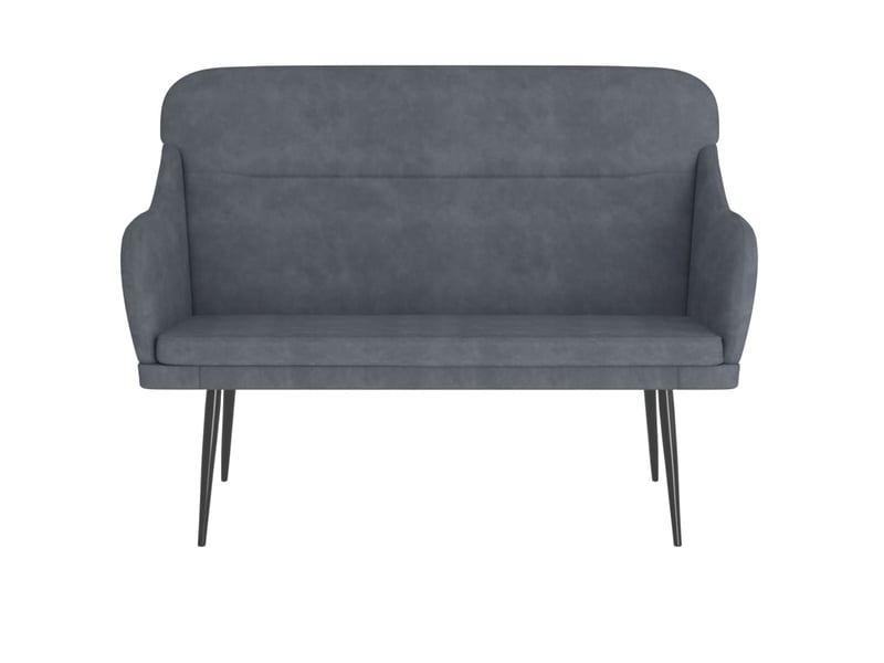  Banc chambre, banc de lit gris foncé 110x76x80 cm velours shl52842  - Conforama C