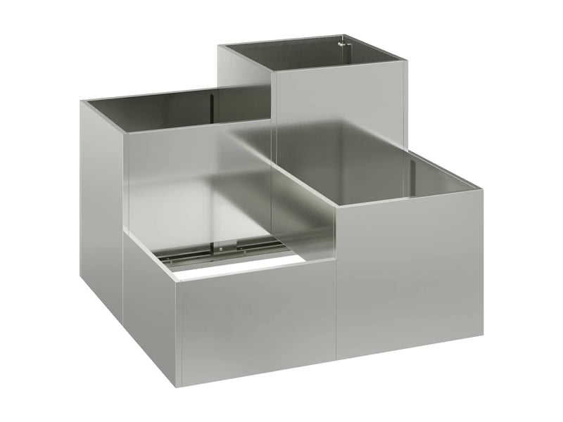  Jardinière - cache-pot de jardin argent 80 x 80 x 60 cm acier galvanisé  - Conforama A