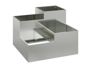 Jardinière - cache-pot de jardin argent 80 x 80 x 60 cm acier galvanisé