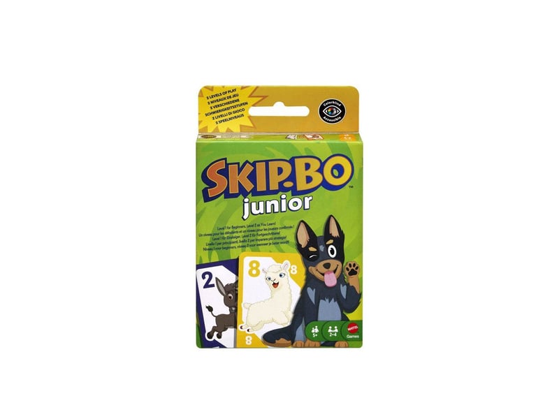  Jeu de cartes skip-bo junior 2 niveaux 112 cartes pour 2 a 4 joueurs des 5 ans MAT0194735441617 - Conforama A
