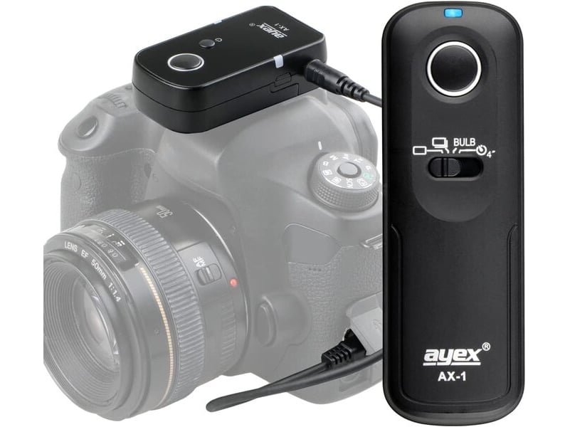  Bouton de déverrouillage à distance ayex ax-1 (e3), compatible avec canon eos, 80d, 1300d, 1200d, 1100d, 760d, 750d, 650d, m6, entre autres.  - Conforama A
