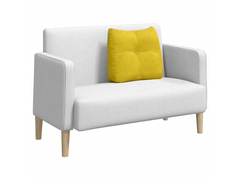 Coussin de dos, coussin de dossier jaune 60 x 24 x 50 cm velours cf54762 - Conforama C