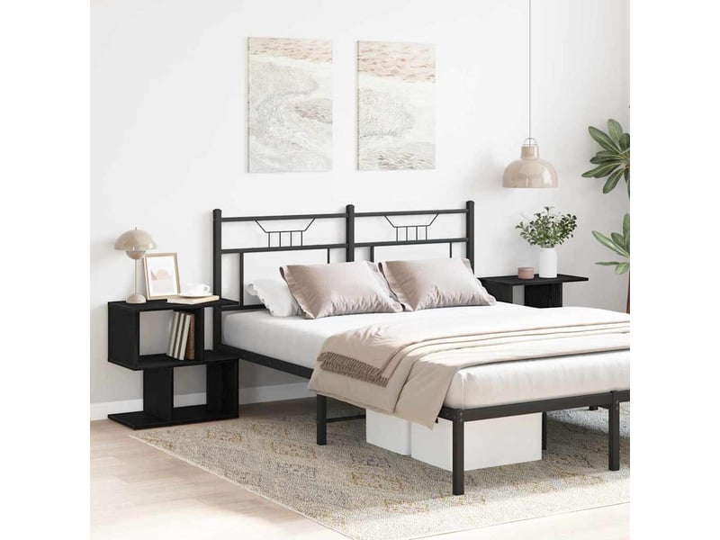  Table de chevet - cabinet de chevet - table de nuit 2 pc chêne noir 50 x 30 x 51,5 cm  - Conforama C