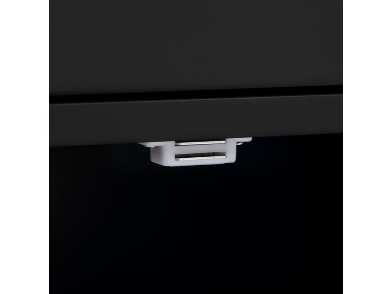  Îlot de cuisine sur roulettes,137x45,2x92 cm,extensible,mdf,noir et naturel  - Conforama D