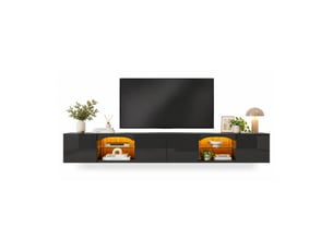 Meuble tv coloris noir 200 cm