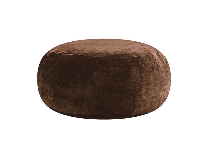 Fauteuil pouf adulte,100x100x50 cm,pliable,mousse,marron  - Conforama A