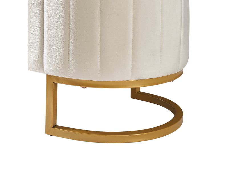 Banquette coffre de rangement 120x39,9x43 cm, repose-pieds et banc de lit, pieds en métal, pour salon et chambre, beige  - Conforama E