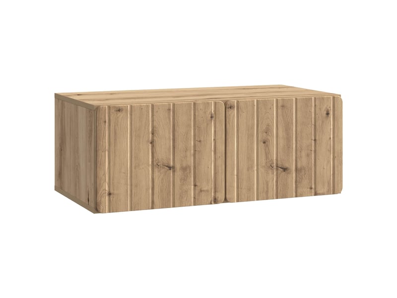 Meuble tv - banc tv - meuble de rangement mural 78,5 x 41 x 30 cm chêne artisanal  - Conforama A